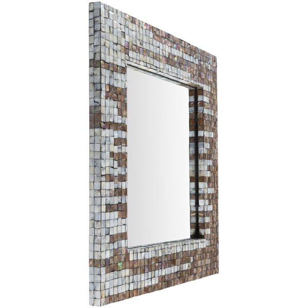 World Menagerie Conradine Wood Square Wall Mirror Reviews Wayfair